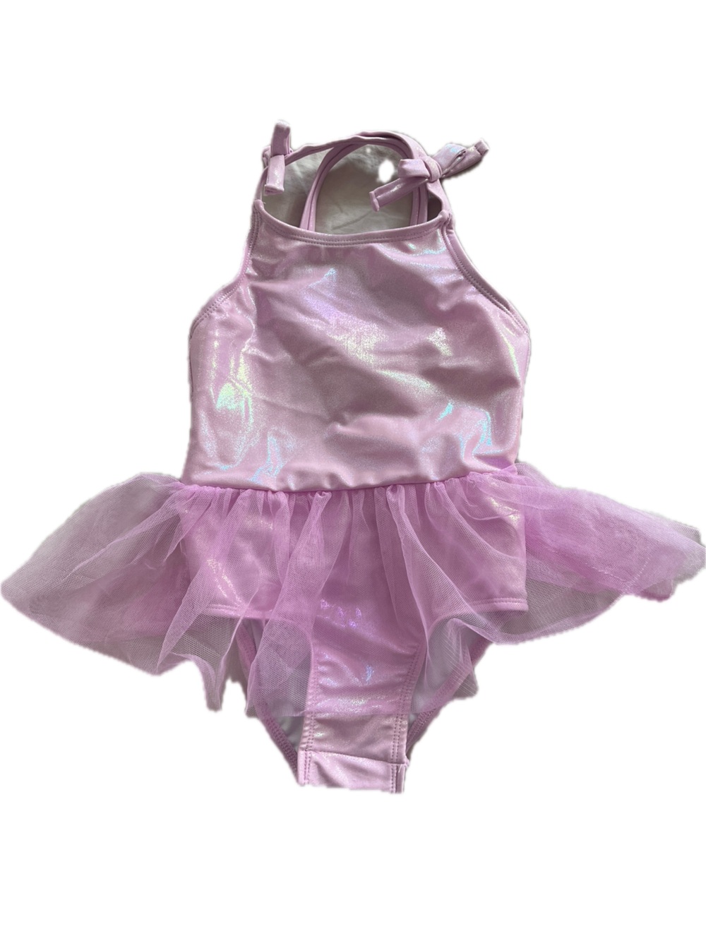 Cat & Jack Pink Iridescent Leotard w Tulle skirt Girls3T (Unworn)